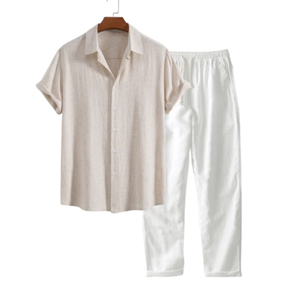 Mediterraneo Linen Set — Premium Shirt + Trousers